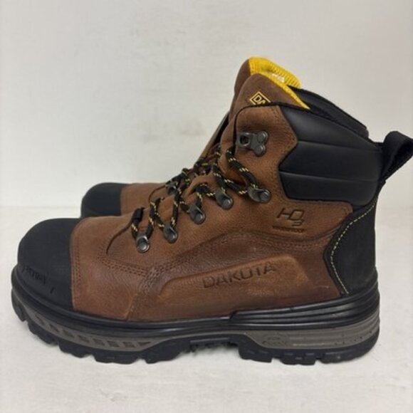 Dakota Men's 6" 6516 CTCP Hyper-Dri 3 Waterproof Safety Work Boots Brown 11M - Picture 4 of 9